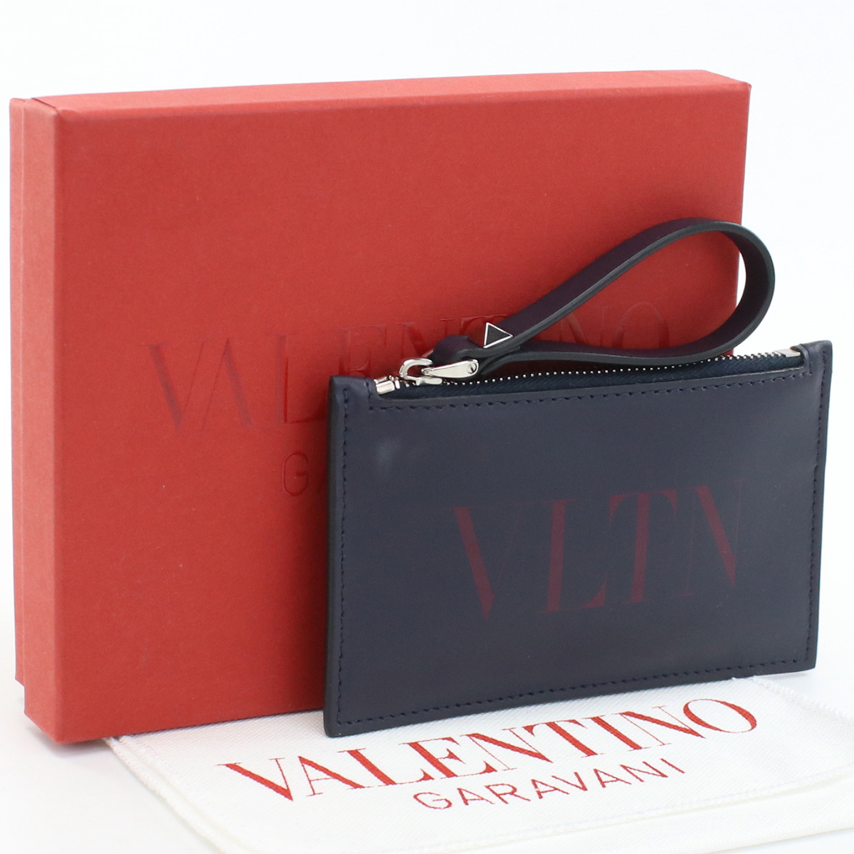 中古良品ヴァレンティノVALENTINO VLTN カードホルダー カーフ ブランド 小銭入れ1Y2P0654LVN ランク：A us-2 メンズ_画像1