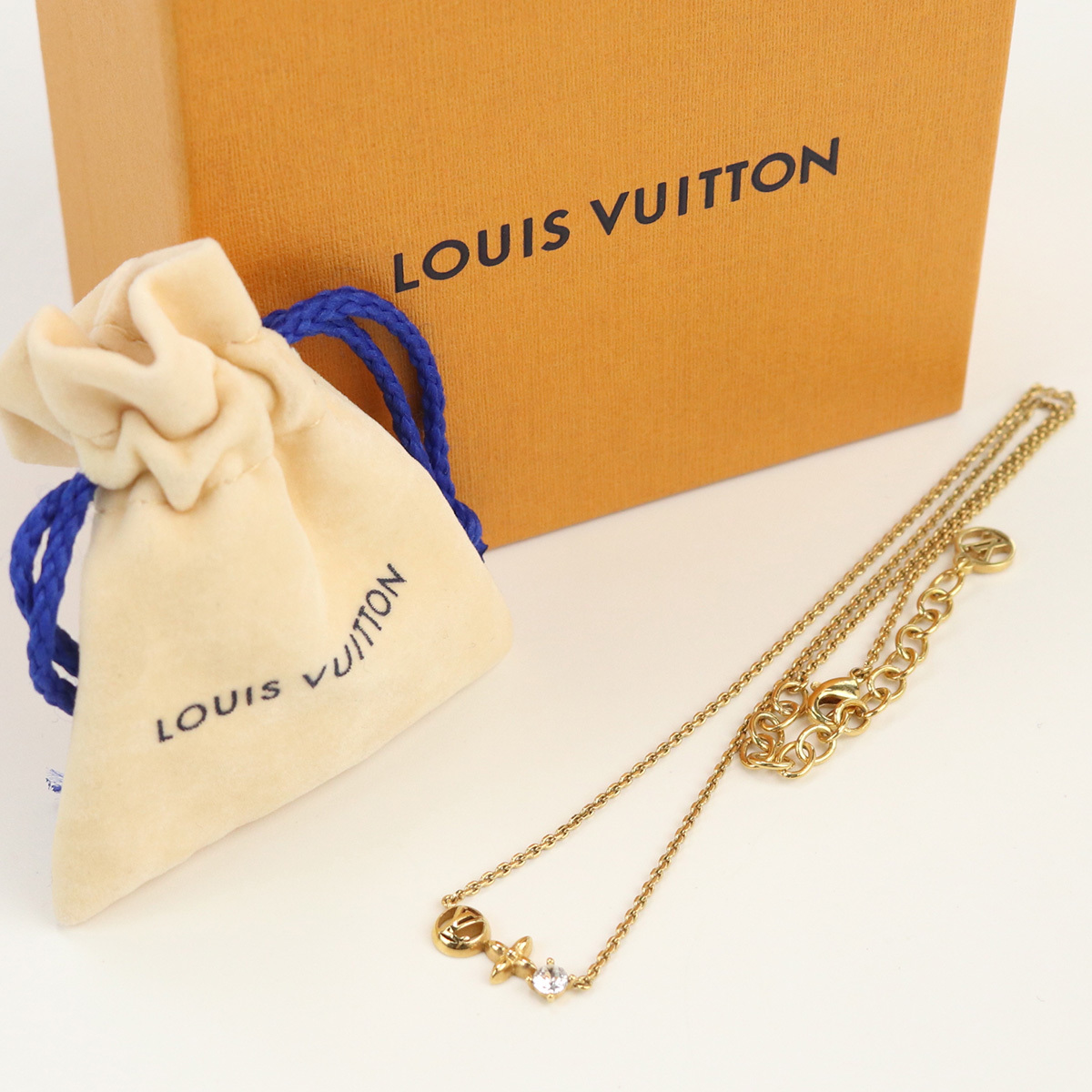 中古良品ルイヴィトンLOUIS VUITTON プティ ルイ メタル ブランド ネックレス M00368 LE3272 ランク：A us-2 レディース