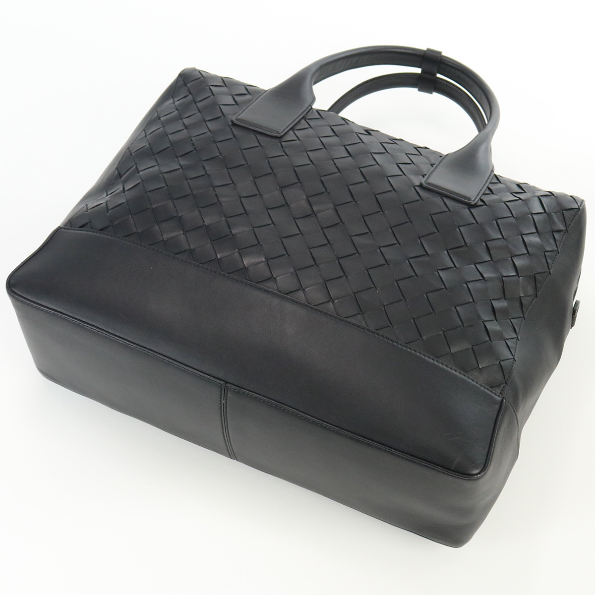 【限定P5倍】中古良品ボッテガヴェネタBOTTEGA VENETA イントレチャート 2WAYビジネスバッグ 609206 VCPQ1 8984 ブラック ランク：A us-2_画像2