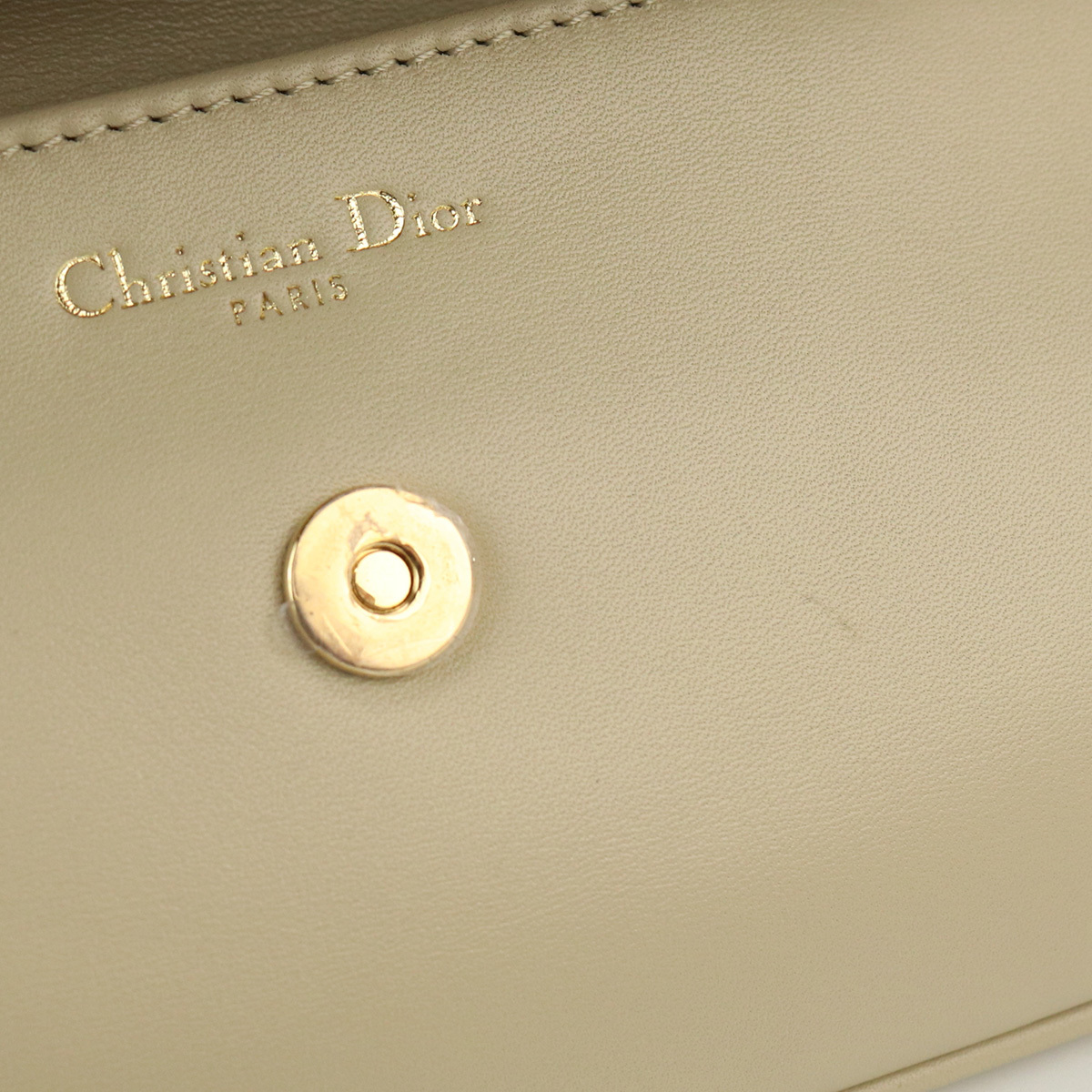 中古・未使用ディオールChristian Dior ディオールダブル レザー M8641 UBBU ベージュ系　 ランク：S us-1 2WAY ショルダー レディース_画像7