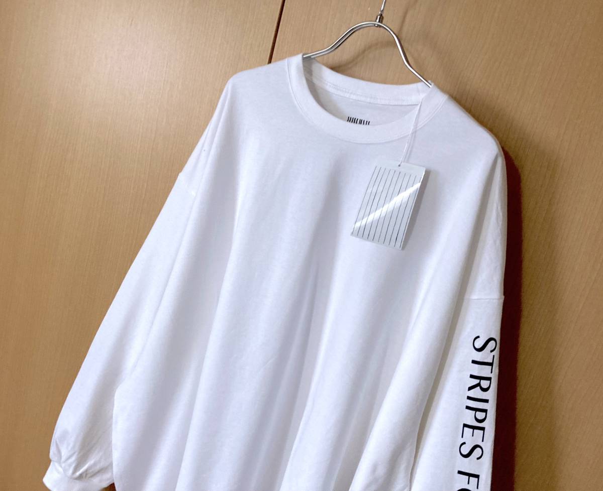 S.F.C / SUPER BIG FLAT LS TEE / WHITE / size XL / MADE IN JAPAN / STRIPE FOR CREATIVE ビック サイズ Tシャツ ロングスリーブ_画像2