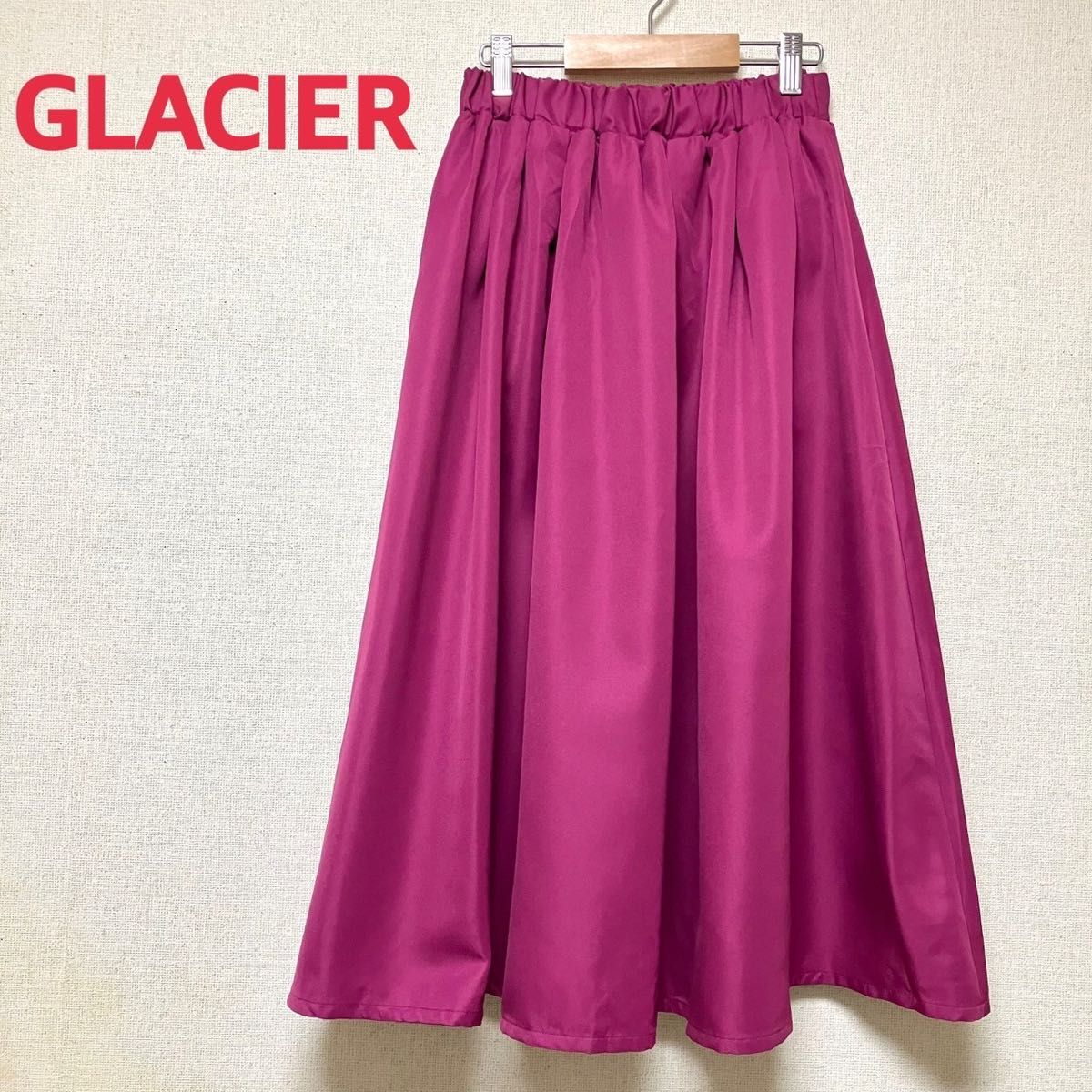 GLACIER グラシア マゼンタピンク ギャザーフレアスカート M GLACIER グラシア マゼンタピンク ギャザーフレアスカート M