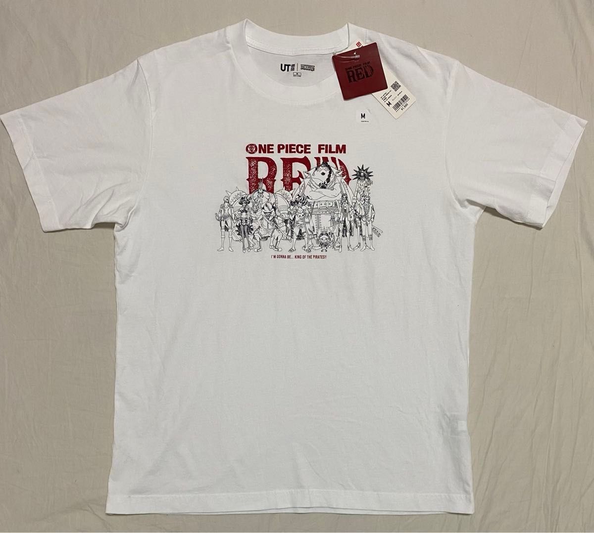 新品未使用　UNIQLO ユニクロ　ONE PIECE FILM RED Tシャツ　M メンズ　ホワイト　UT 週間少年ジャンプ