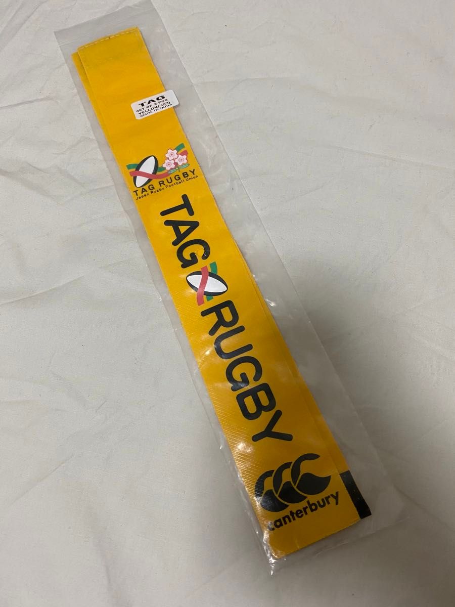 新品未使用　カンタベリー　TAG RUGBY タグラグビー 2枚入り　イエロー　JAPAN RUGBY FOOTBALL 