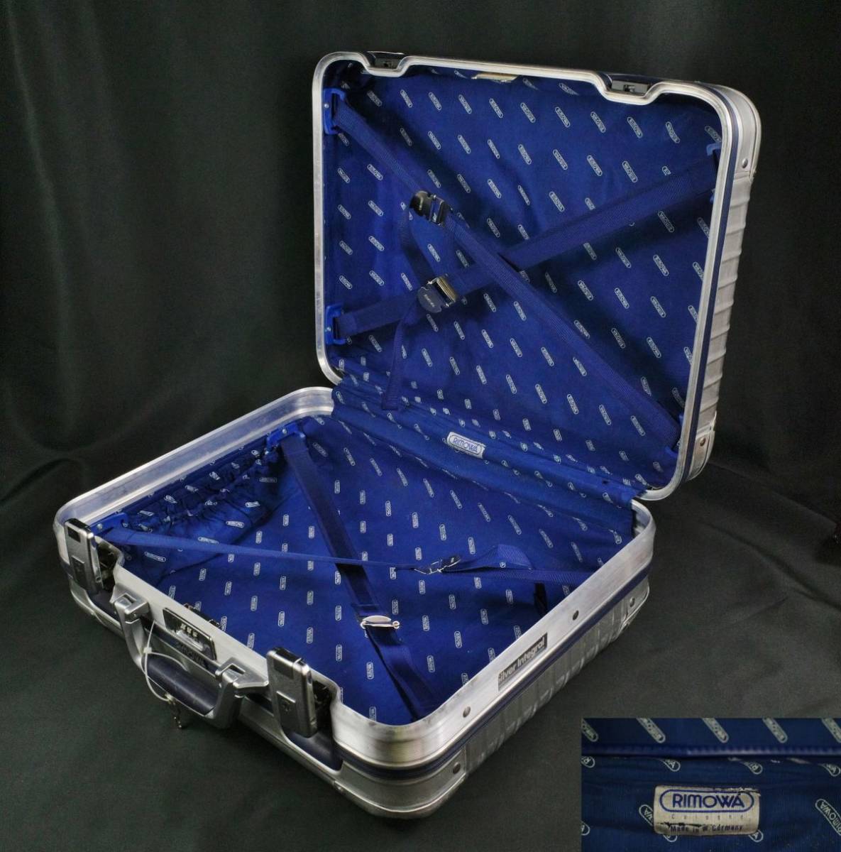 Rimowa* Limo a924.45 old record [ silver integral ]bo- DIN g case 23L 954702