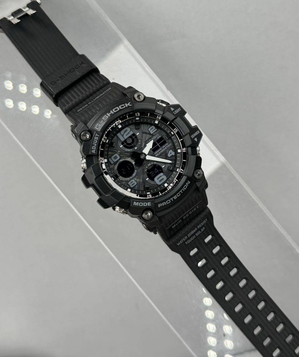 極美品 G-SHOCK GSG-100-1A MUDMASTERマッドマスター タフソーラー アナログ/デジタル アナデジ ブラック 反転液晶 ダブルイルミネータ_画像10