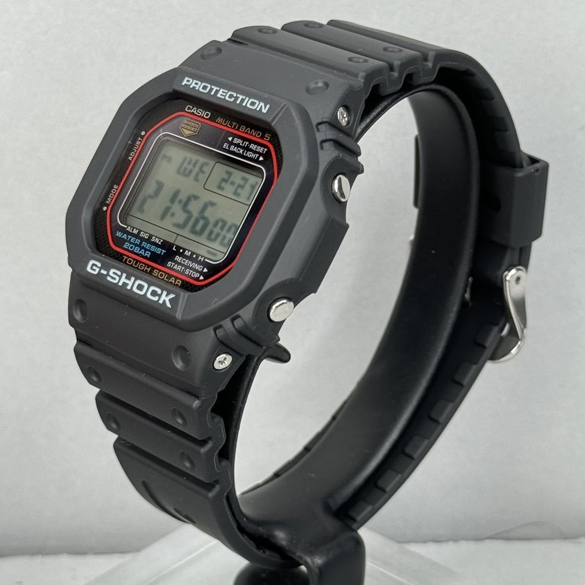 未使用同様 極美品CASIO G-SHOCK GW-M5600-1JF タフソーラー 電波受信 電波ソーラー マルチバンド5 スクウェア ブラック スピード オリジン_画像7