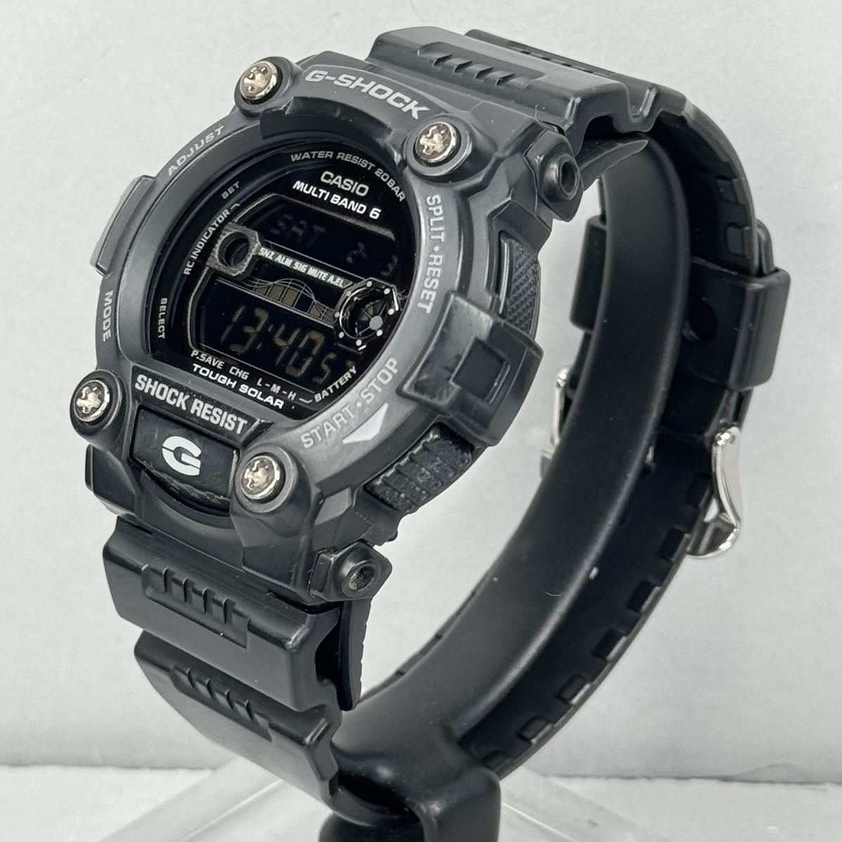 美品 G-SHOCK GW-7900B-1JF タフソーラー 電波受信 電波ソーラー マルチバンド6 ブラック 反転液晶 タイドグラフ/ムーンデータ 月齢表示_画像7