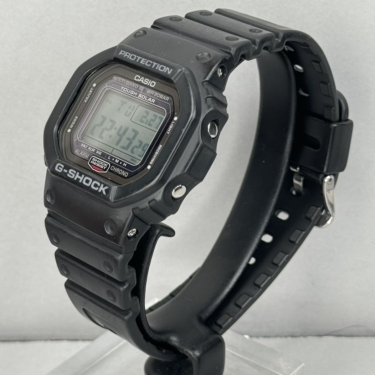 美品 G-SHOCK GW-5000-1JF タフソーラー 電波受信 電波ソーラー マルチバンド6 ブラック スクウェア スクリューバック ELバックライト_画像7