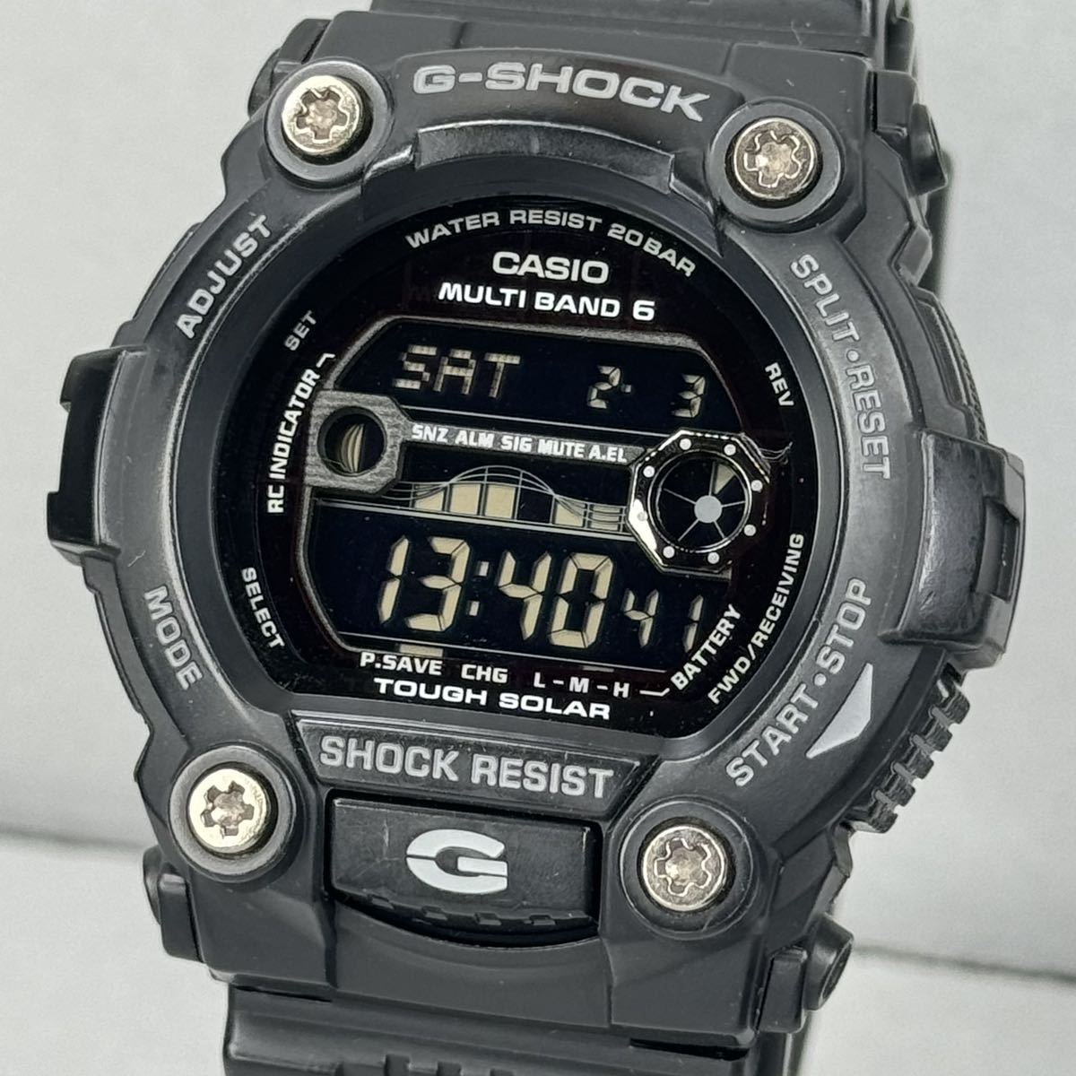 美品 G-SHOCK GW-7900B-1JF タフソーラー 電波受信 電波ソーラー マルチバンド6 ブラック 反転液晶 タイドグラフ/ムーンデータ 月齢表示_画像1