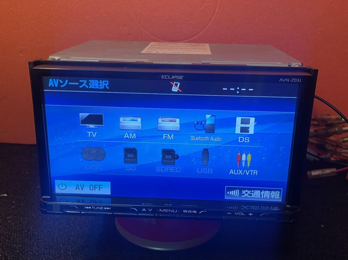 動作確認済み:イクリプス Eclipse AVN-Z03i フルセグ 4X4 CD/DVD/TV/BT再生確認済み.本体のみです。_画像2