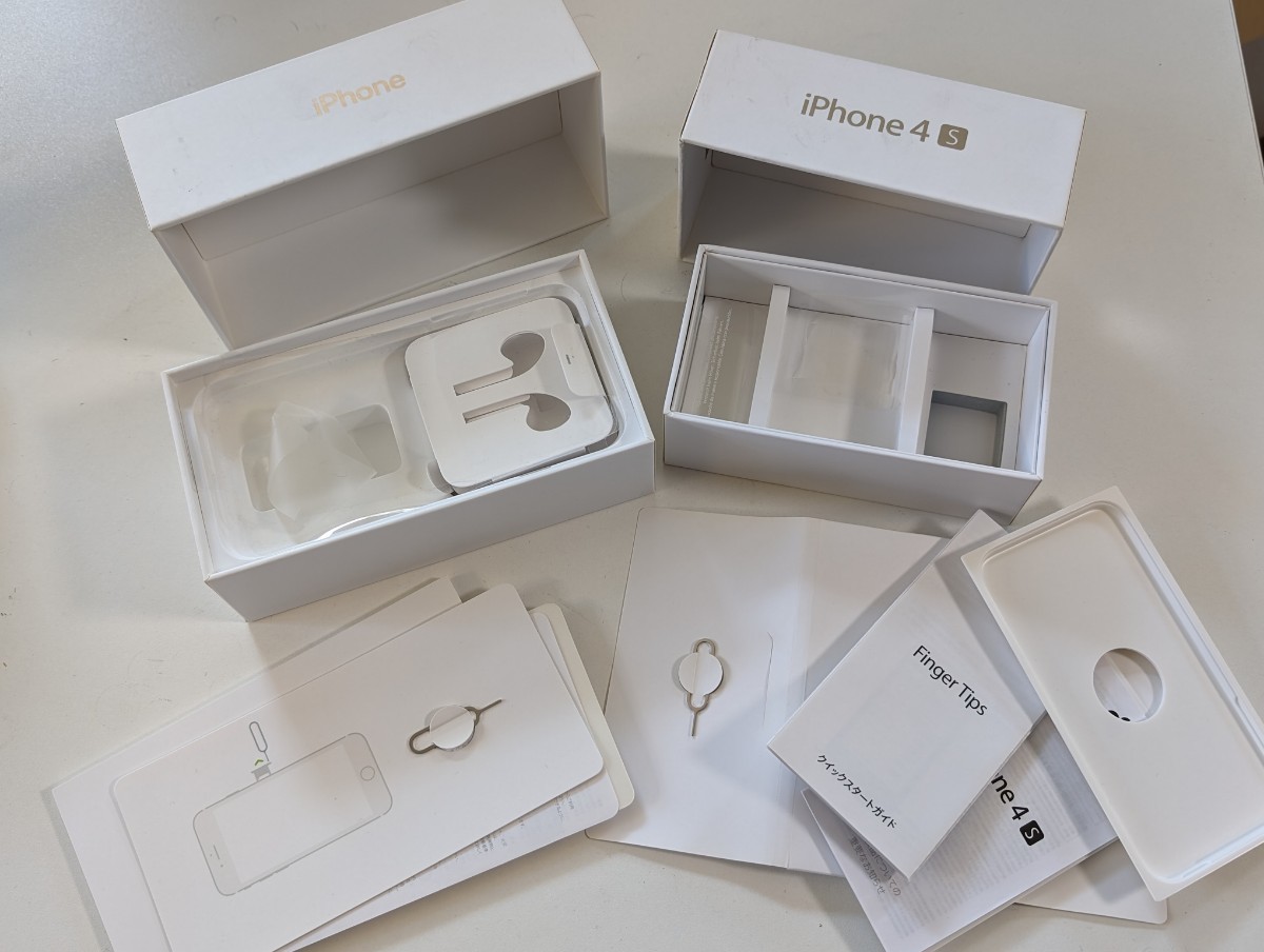 Apple iPhone7 iPhone4s の箱と中身 シムピンとシール他の画像2