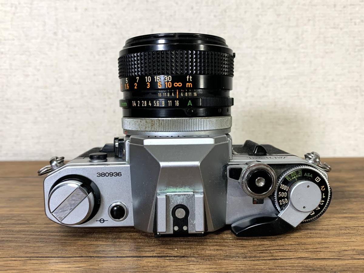 キャノン Canon AE-1　一眼レフ フィルムカメラ　FD 50mm f/1.4 S.S.C. レンズ　動作品　シャッター鳴き無し　速度変化確認　ジャンク扱い_画像6