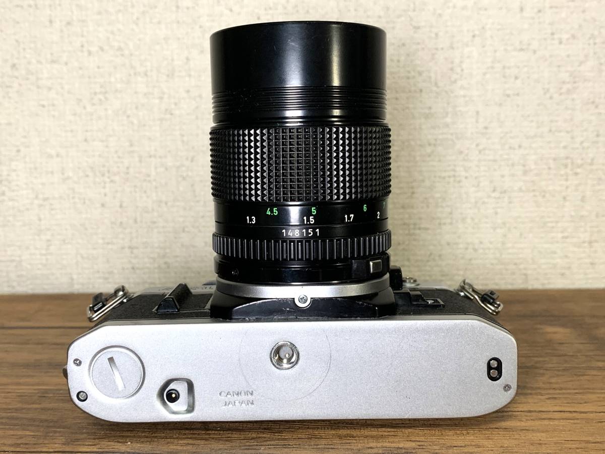 キャノン Canon AE-1 一眼レフフィルムカメラ FD 135mm f/2.8 Macro 100mm f/4レンズ 動作品 シャッター鳴き無し 速度変化 ジャンク扱い_画像10