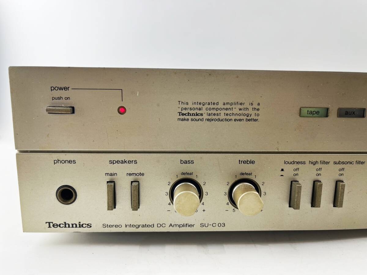 1円～　Technics　テクニクス　SU-C03　アンプ　オーディオ機器　音響機器　通電確認済み_画像2