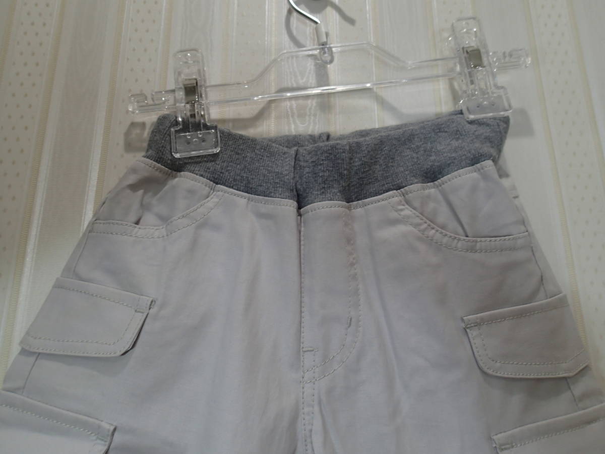 * Bebe /bebe 100.* for boy shorts ( light gray )/ length of the legs 20./ waist part rubber (.... gray )/ pocket equipped s922