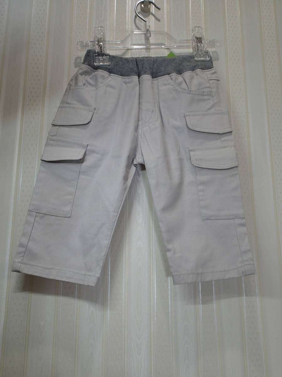 * Bebe /bebe 100.* for boy shorts ( light gray )/ length of the legs 20./ waist part rubber (.... gray )/ pocket equipped s922