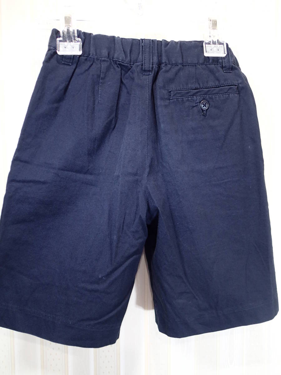 half-price price cut * J Press /J.PRESS 120.* thin navy blue color short pants ( lining less * waist rubber adjustment possible )t759