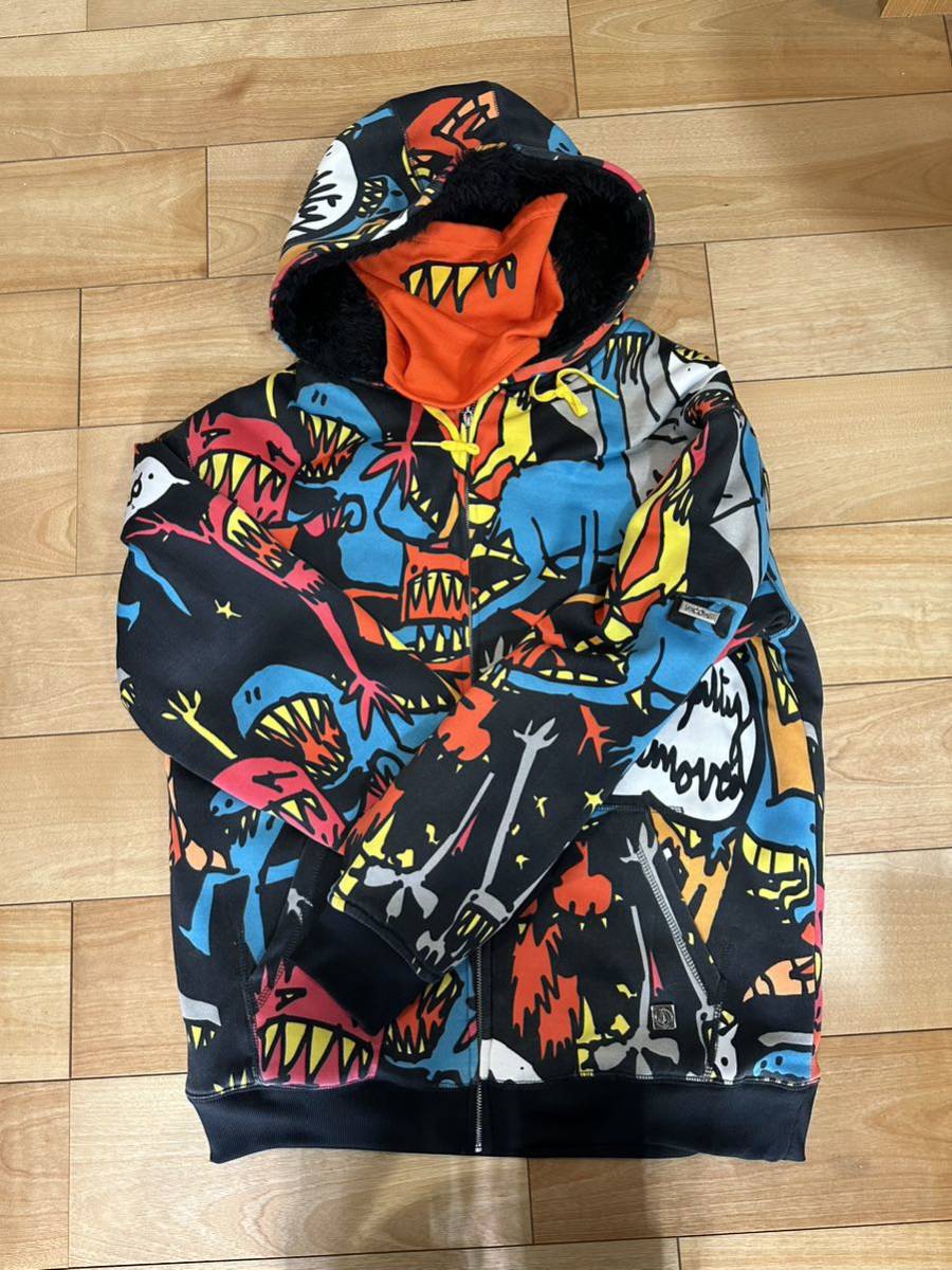 volcom ボルコム　パーカー　裏ボア　ネックウォーマー付き　L（XL?）_画像1