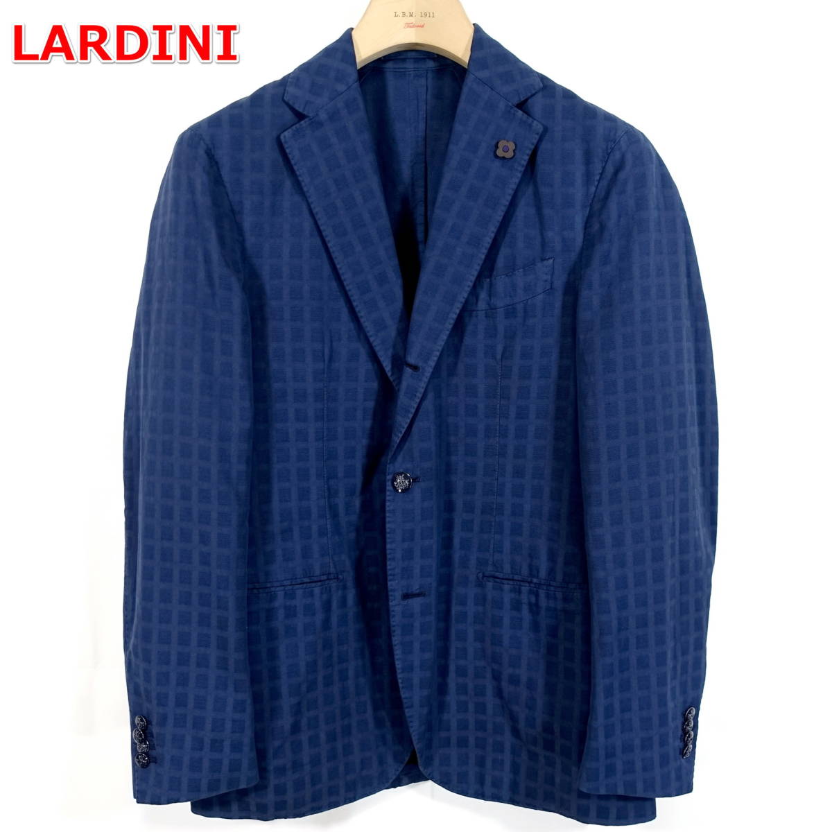 定番】ラルディーニ 春夏 ブロック織りチェックジャケット LARDINI