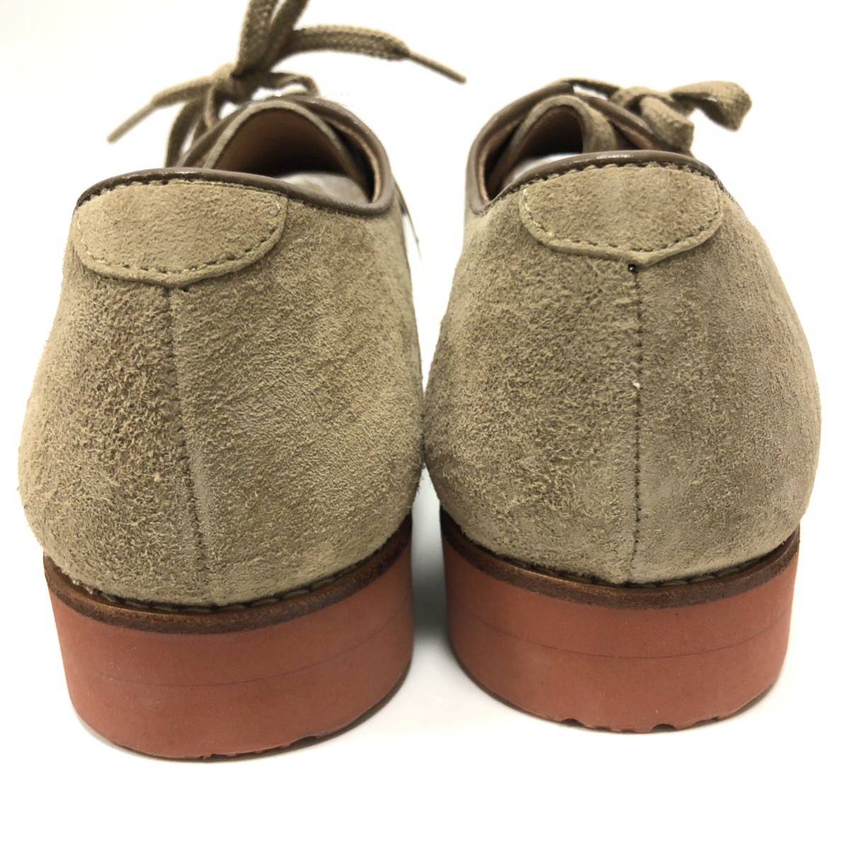 ▼未使用 Hush Puppies ハッシュパピー スエード ホーン 23.5cm シューズ レディース 箱付 耐水 赤底 L-220FX レースアップ 靴 RC4248_画像3