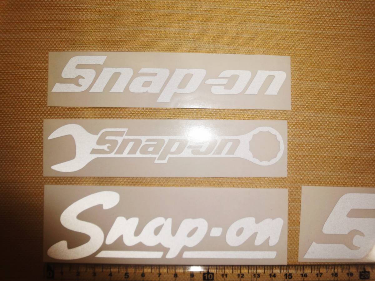 スナップオン Snap-On ステッカー 反射タイプ ホワイト 新品未使用品 4枚まとめての画像9