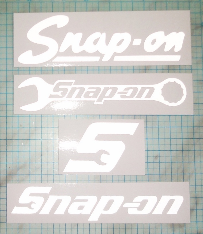 スナップオン Snap-On ステッカー 反射タイプ ホワイト 新品未使用品 4枚まとめての画像3