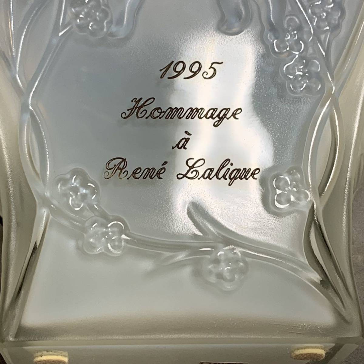 未使用 LALIQUE オマージュ 1995年 ルネラリック 没後50周年 オパールセントガラス 花瓶 フラワーベース 箱入り インテリア 送料無料_画像3