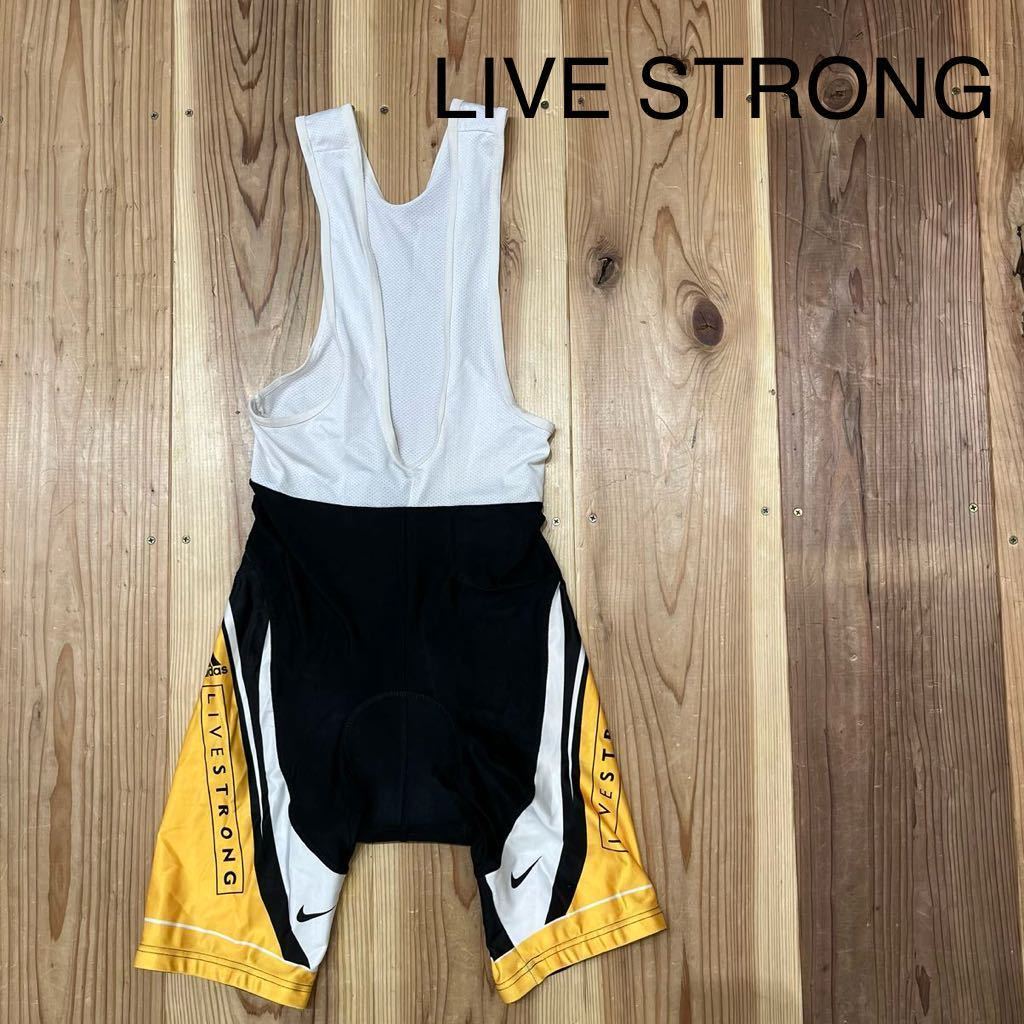 LIVE STRONG サイクルウェア NIKE ビブショーツ パンツ サイクルジャージ ロードバイク クロスバイク 自転車 サイズL adidas 玉mc2602の画像1