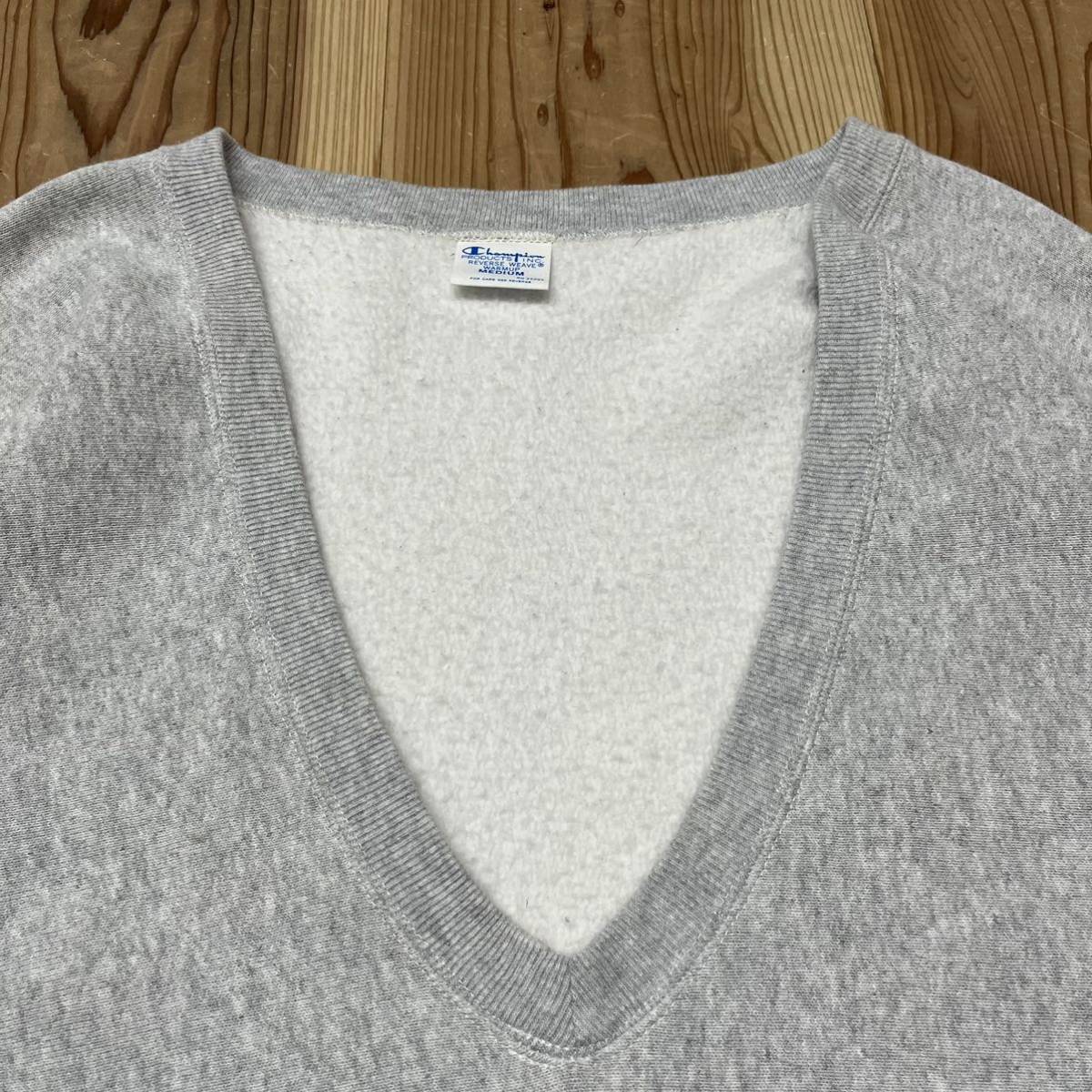 Champion チャンピオン Ray beams 別注 REVERSE WEAVE リバースウィーブ sweat スウェット 青タグ Vネック レディース サイズM 玉mc2564_画像5