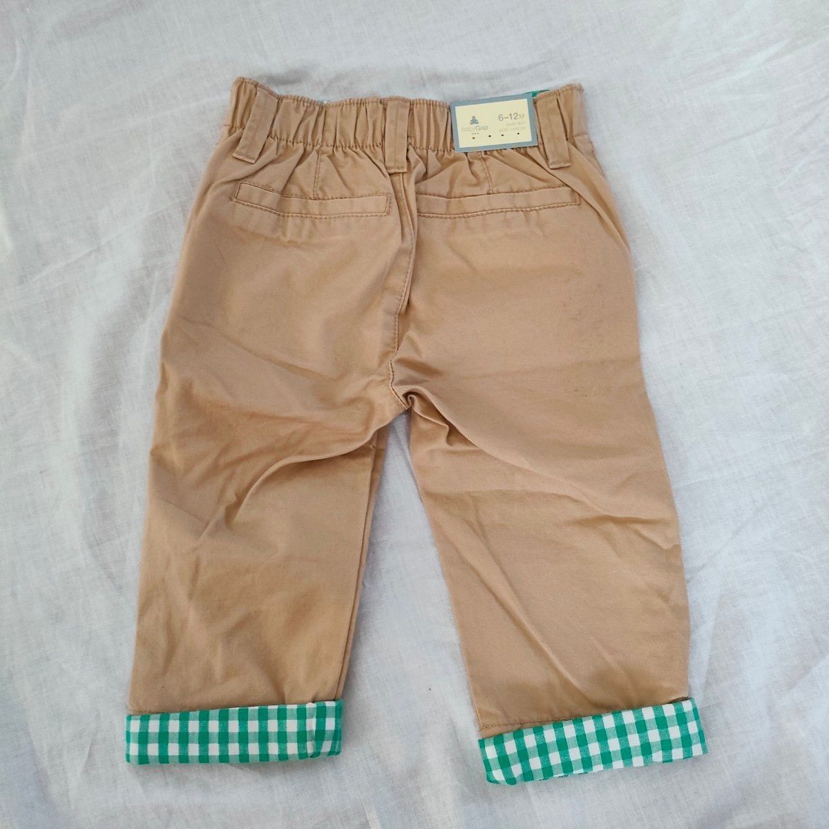 《未使用品》babyGAP コットンズボン　ベージュ　6-12Ｍ 70cm