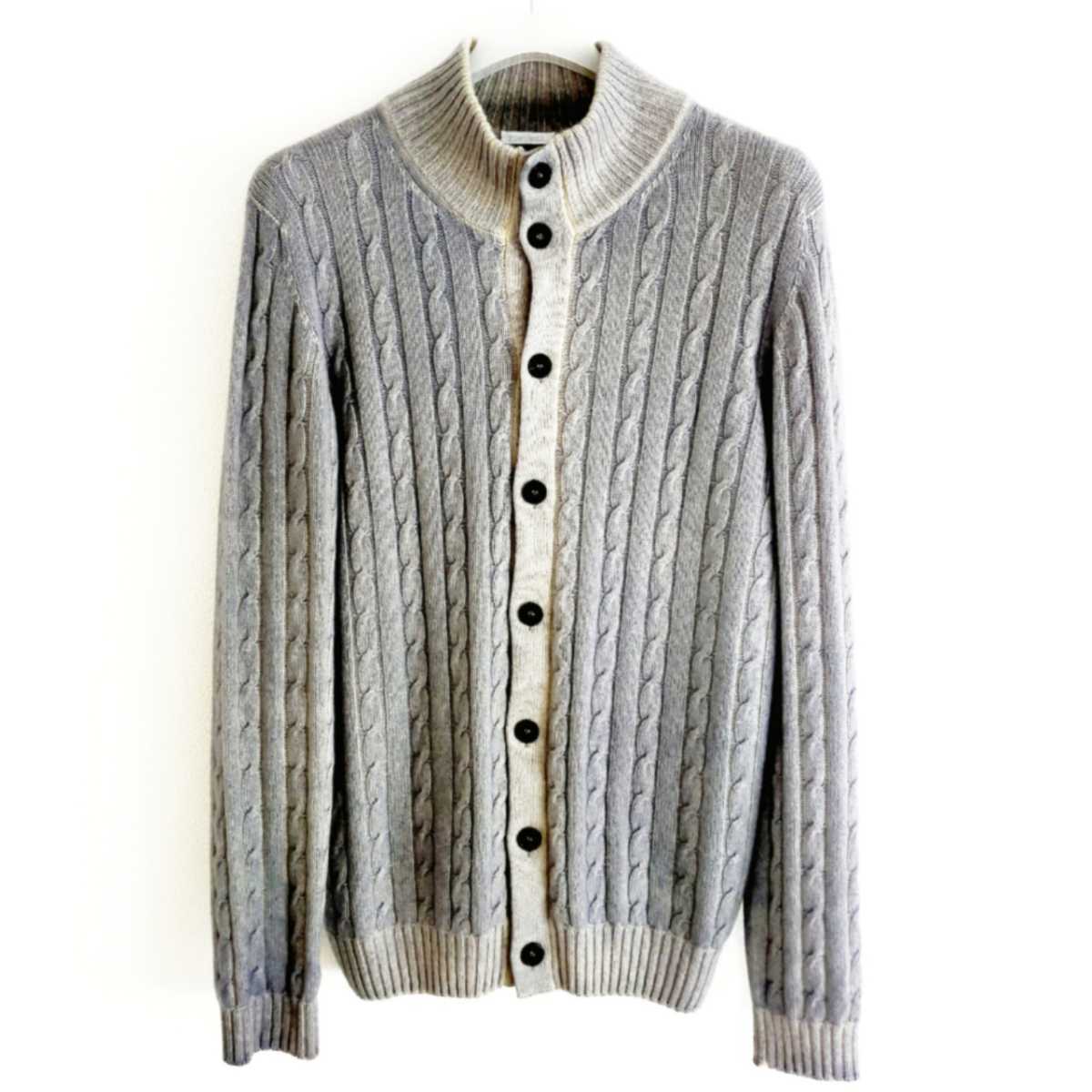 【黒カシミヤ100%】美品 Y’s ニットカーディガン 2 デザイナーズ 薄手 黒カシミヤ100%】美品 Y's ニットカーディガン 2 デザイナーズ