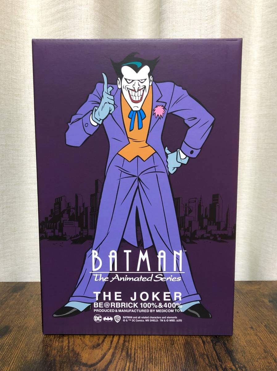 ベアブリック　BE@RBRICK　THE JOKER　BATMAN The Animated Series Ver.　100％ & 400％　メディコムトイ　バットマン　ジョーカー_画像1