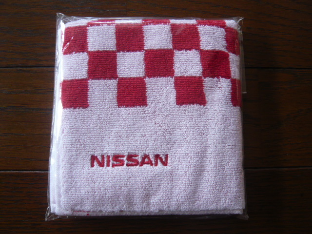 ☆NISSAN☆日産☆正規品☆廃盤品☆ハンドタオル☆ロゴ刺繍☆市松レッド☆imabari towel☆今治タオル☆新品未使用☆_画像5