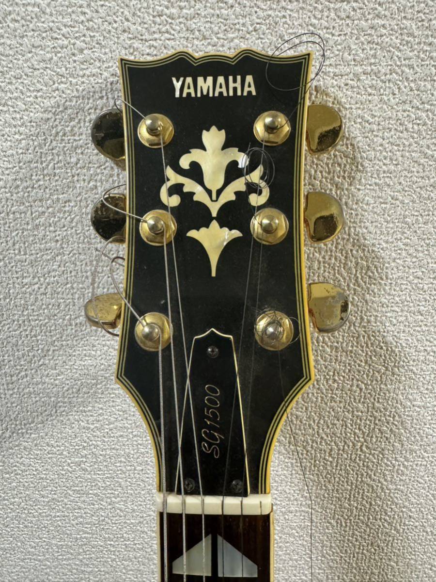 【希少/貴重】YAMAHA SG1500 エレキギター ビンテージ パーシモンレッド ソフトケース付 動作品 electric guitar No 064812 杢目 ヤマハの画像4