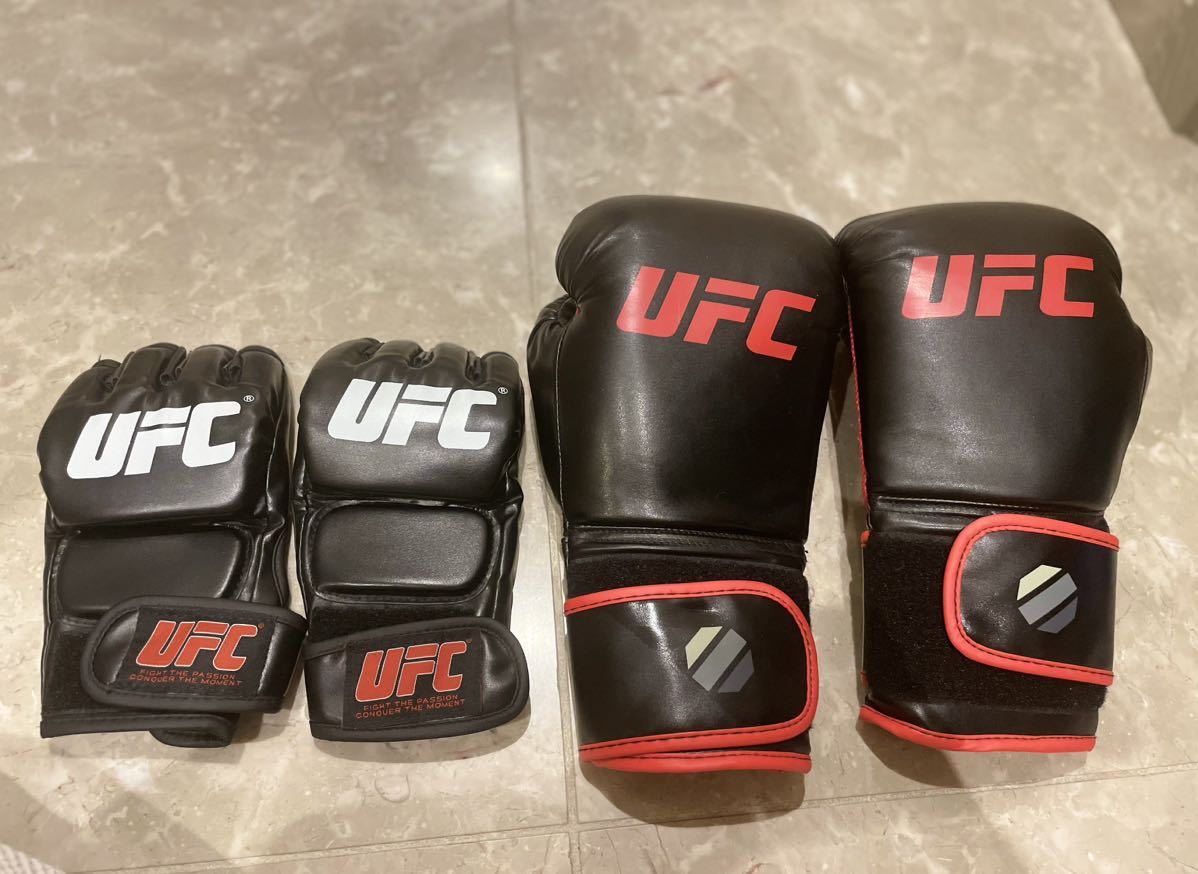 UFCボクシンググローブ UFCオープンフィンガーグローブ をセットで格安販売_画像1