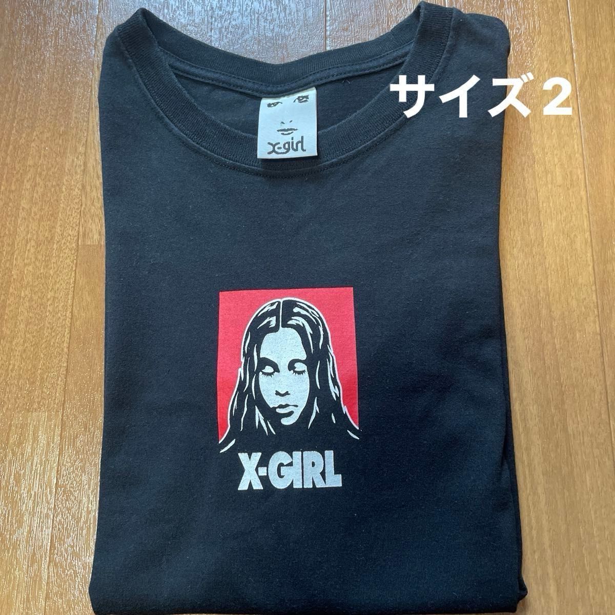 エックスガールX-girl Tシャツ サイズ2 ブラック