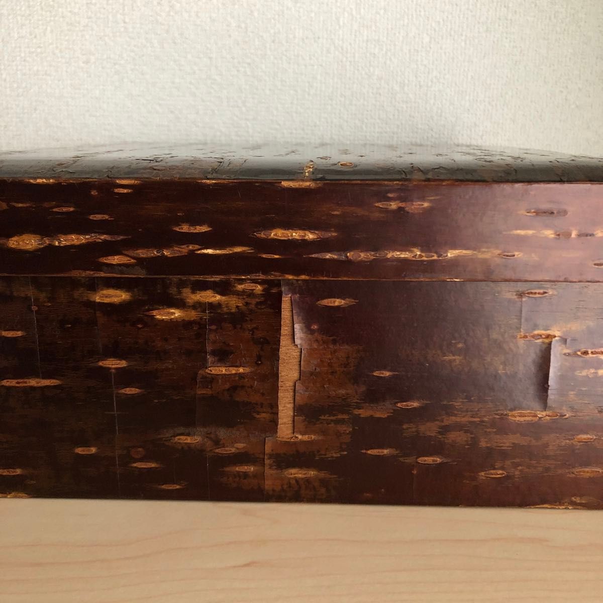 桜皮細工 樺細工 四角 茶櫃 茶びつ 湯呑収納 角館伝統工芸品 桜皮細工 樺細工 四角 茶櫃 茶びつ 湯呑収納 角館伝統工芸品