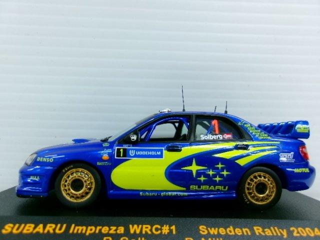 イクソ 1/43 スバル インプレッサ WRC #1 スウェーデンラリー 2004 P.ソルベルグ (6144-214)_画像4