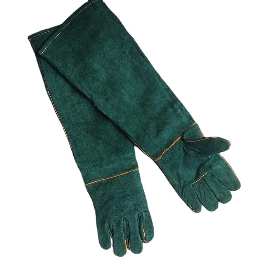 * dark green * pet glove kgoods28 pet glove gloves for pets glove biting attaching prevention biting attaching thick upbringing . cow leather leather 