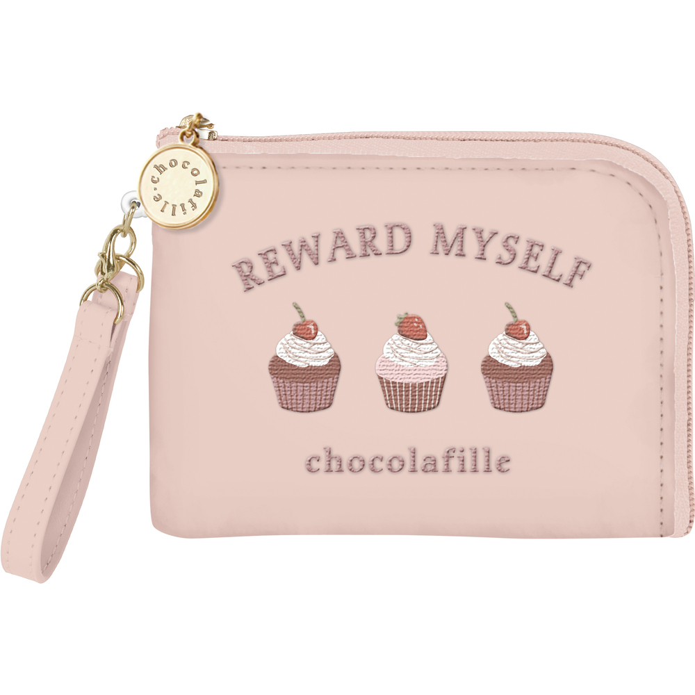 * chocolate cupcake *tei Lee pouch pass case reel attaching change purse . pouch case ticket holder fixed period case fixed period ticket inserting 