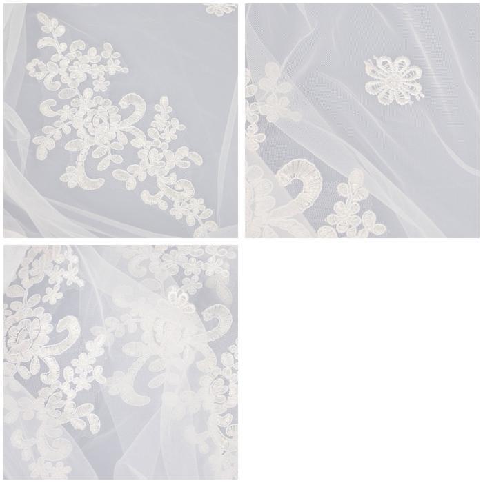 * eggshell white wedding veil mail order wedding veil long ve-ruVeil embroidery race metal comb attaching white Kiyoshi . lovely 