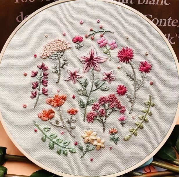 フランス刺繍キット☆小さな花たち　フラワー_画像1