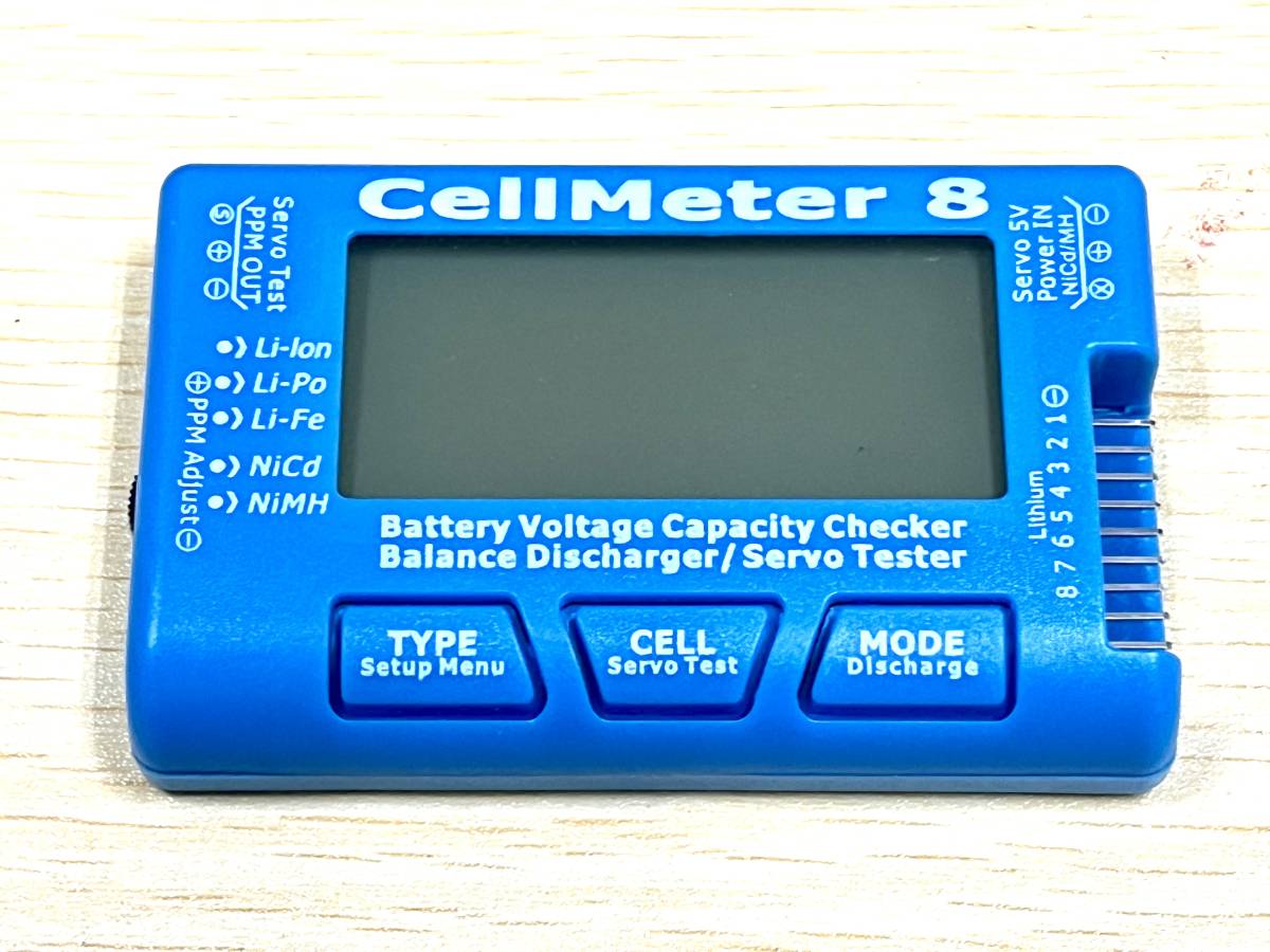 セルメーター　電圧計　新型8セル対応でさらにサーボテスター機能付き_画像1