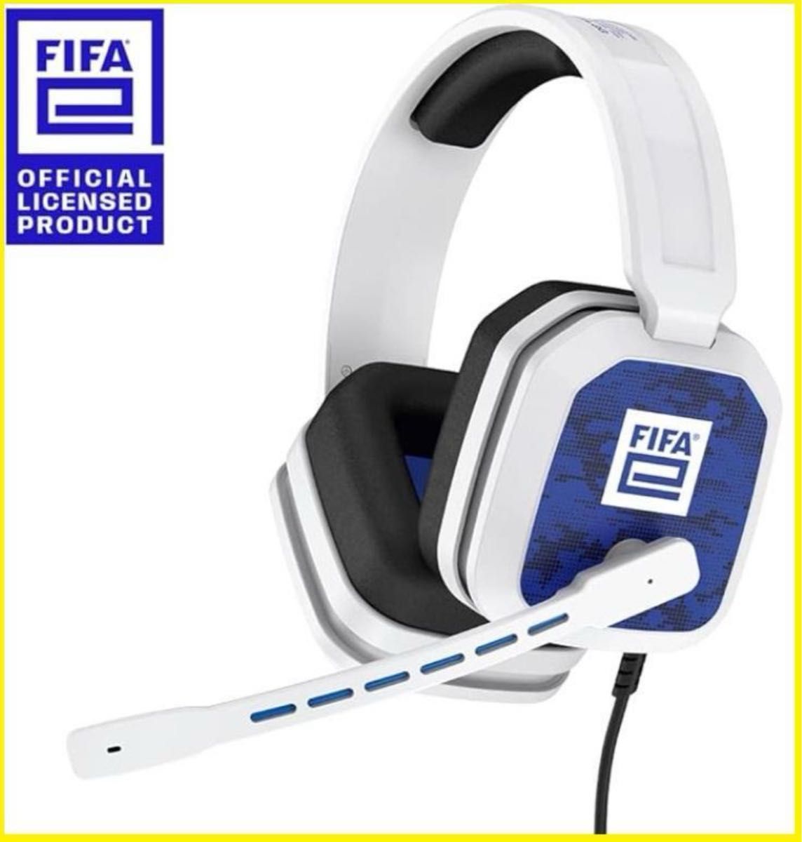 【新品:未使用】FIFAe公式 ゲーミングヘッドセット ホワイト Switch PS5 等 ヘッドホン ヘッドフォン ゲーミング