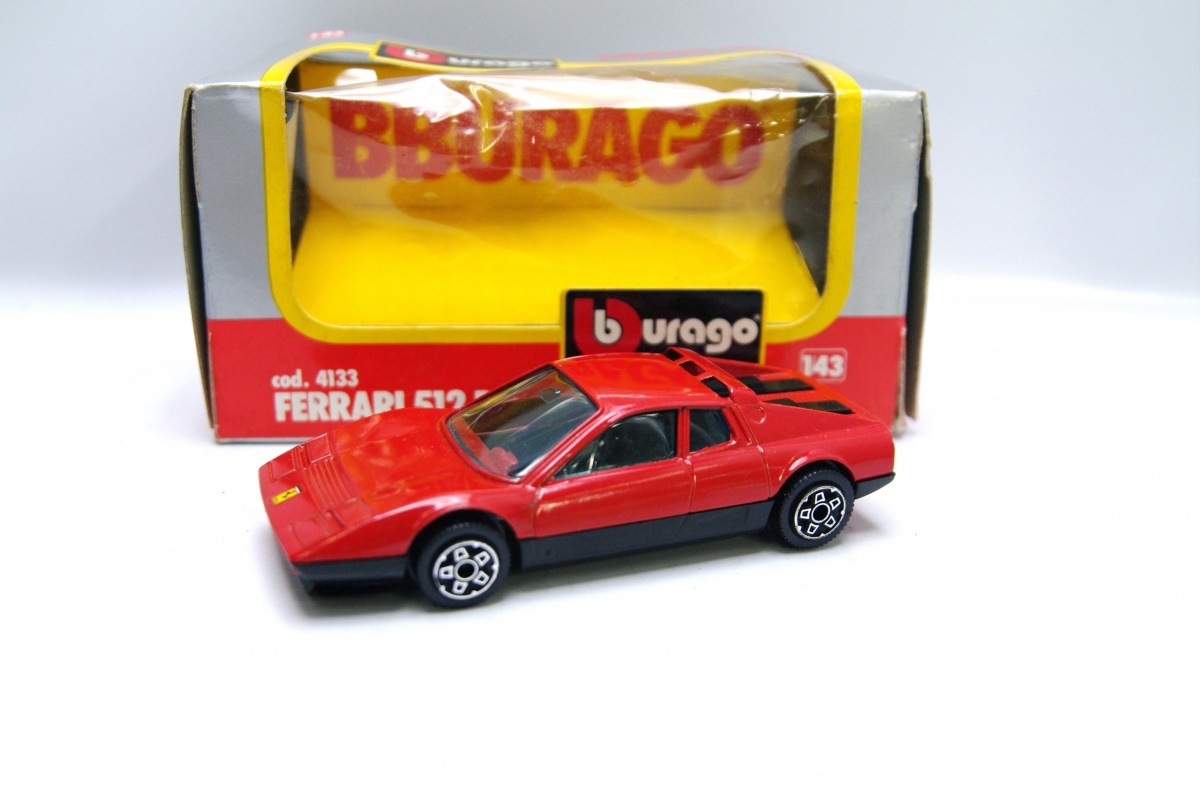 burago ブラーゴ FERRARI 512BB フェラーリ 1/43 ミニカー 箱付 イタリア製_画像1