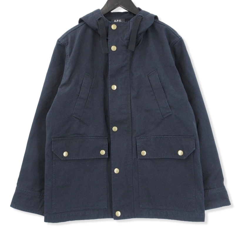 A.P.C. アーペーセー ジーンパーカ H30171 JAEN PARKA フードジャケット ネイビー S 22000180_画像1