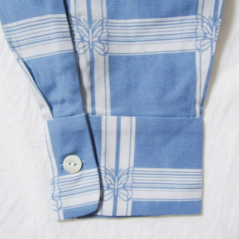 未使用 Needles ニードルス 長袖シャツ MR179 Classic Shirt - R/C Lawn Cloth パピヨン オープンカラー ブルー S 27105142_画像5