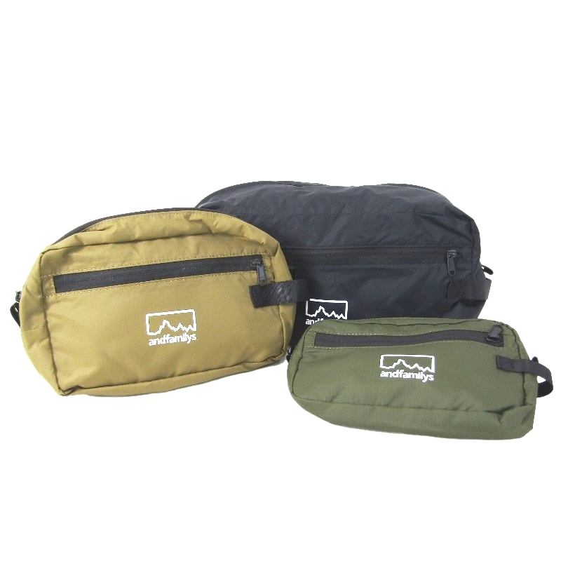 未使用 ANDFAMILYS アンドファミリー トラベルポーチ SP-23082 3点セット TRAVEL POUCH 3PACK ブラック 黒 61000255_画像1