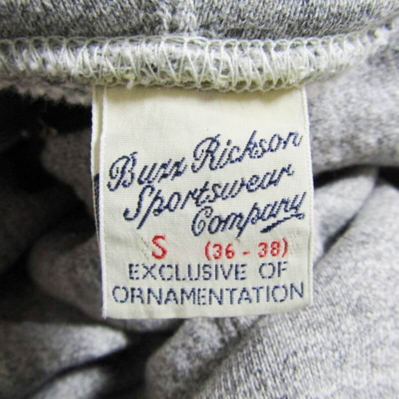 BUZZ RICKSON'S バズリクソンズ ジップパーカー BR65599 FULL ZIP SWEAT PARKA U.S. AIR FORCE コットン グレー S 27105111の画像6